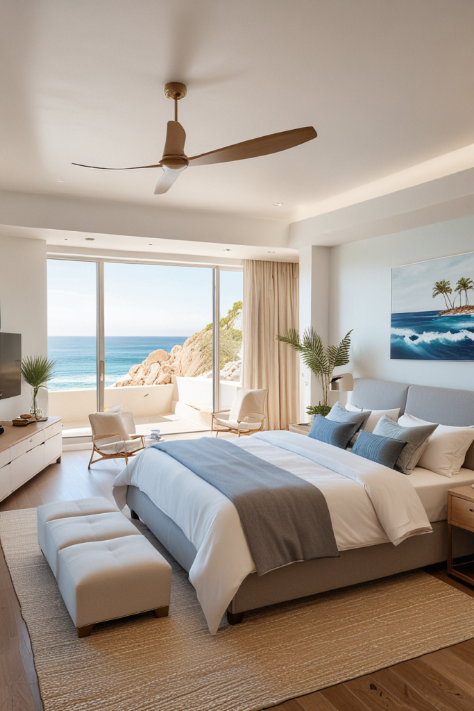 Marine Modernity: 64 Designer Coastal Bedrooms That Evoke Ocean Dreams