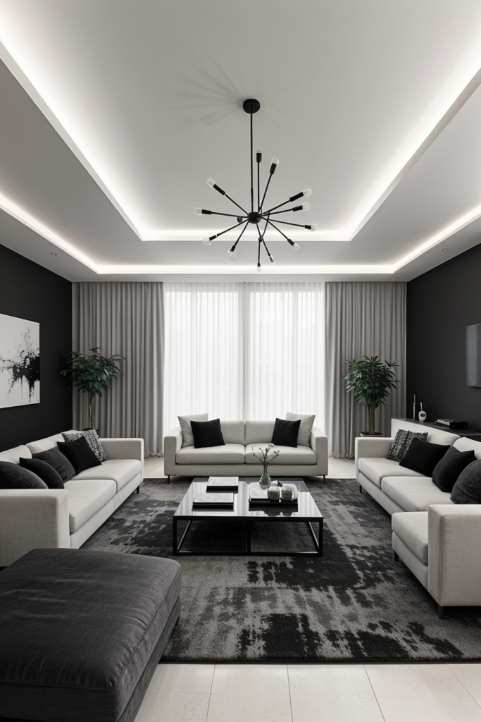 Bold Contrasts And Elegant Lines: 63 Inspiring Black And White Living Room Ideas