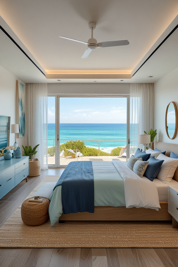 Marine Modernity: 64 Designer Coastal Bedrooms That Evoke Ocean Dreams