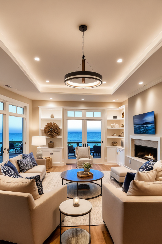 Sea Breeze Sophistication: 67 Modern Living Rooms In Coastal Style 2025