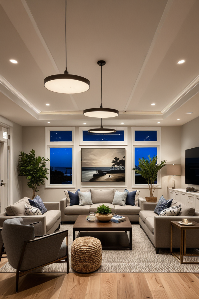 Sea Breeze Sophistication: 67 Modern Living Rooms In Coastal Style 2025