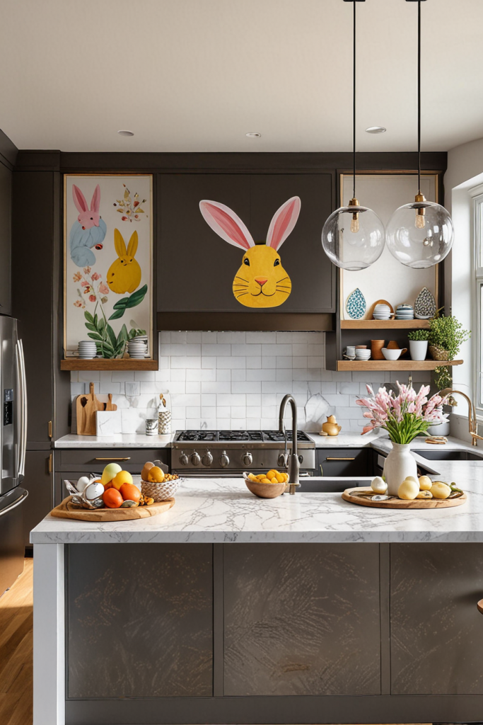 Chic And Bold: 65 Easter Kitchen Island Decor 2025 Inspirations