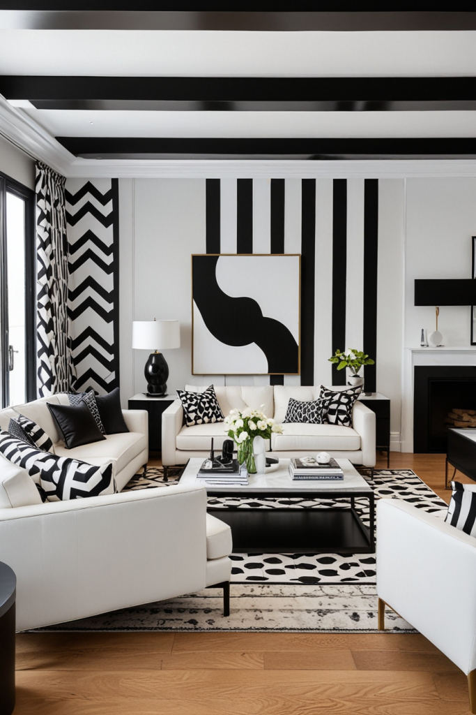 Bold Contrasts And Elegant Lines: 63 Inspiring Black And White Living Room Ideas