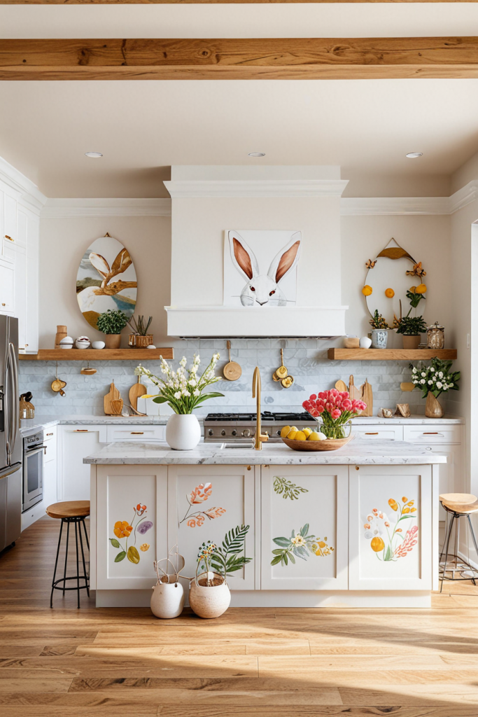 Chic And Bold: 65 Easter Kitchen Island Decor 2025 Inspirations