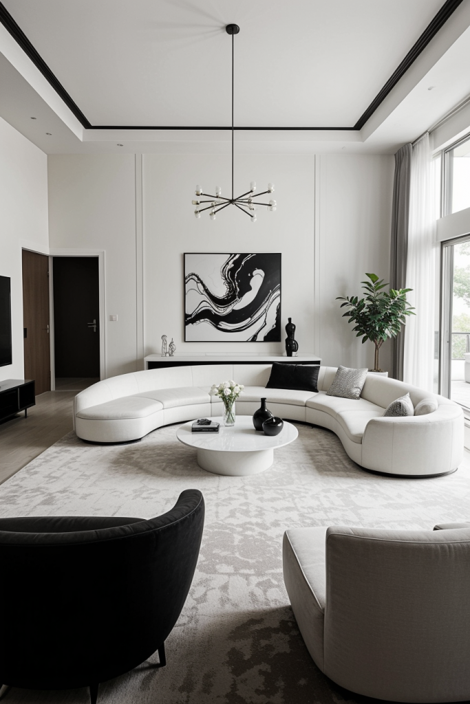 Bold Contrasts And Elegant Lines: 63 Inspiring Black And White Living Room Ideas