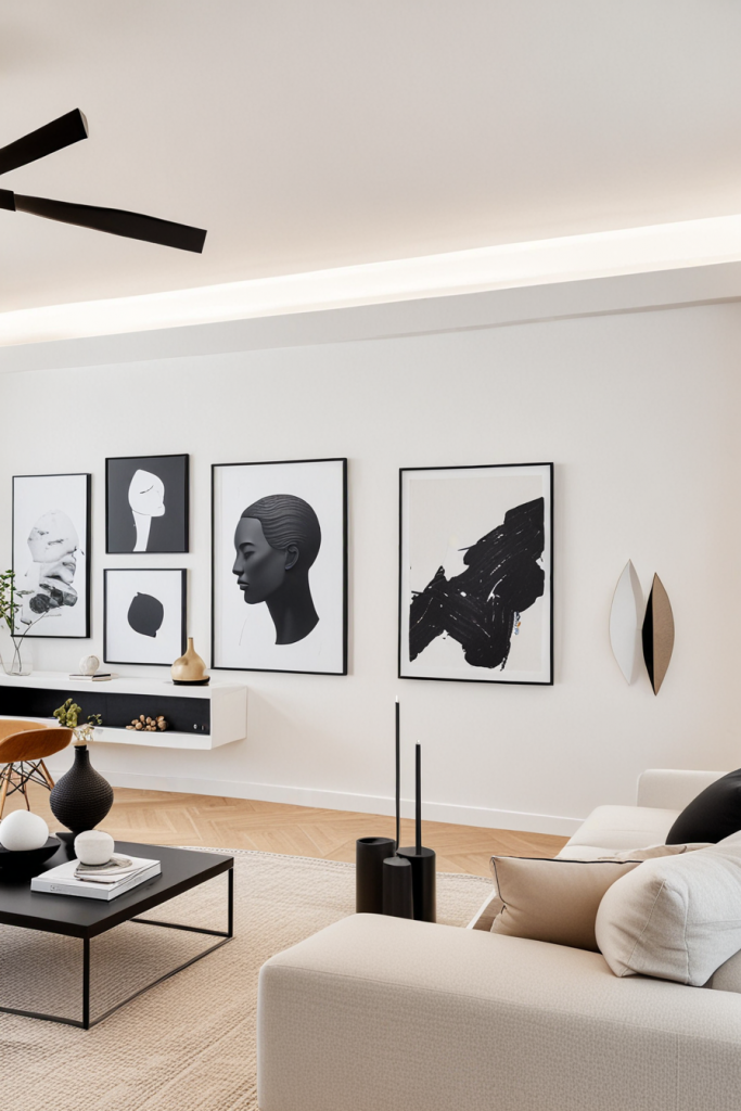 Bold Contrasts And Elegant Lines: 63 Inspiring Black And White Living Room Ideas