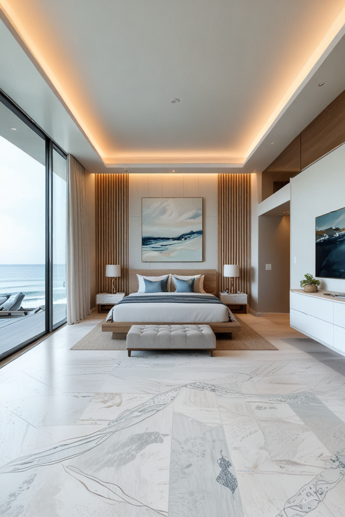 Marine Modernity: 64 Designer Coastal Bedrooms That Evoke Ocean Dreams