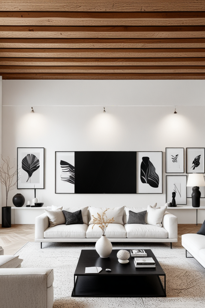 Bold Contrasts And Elegant Lines: 63 Inspiring Black And White Living Room Ideas