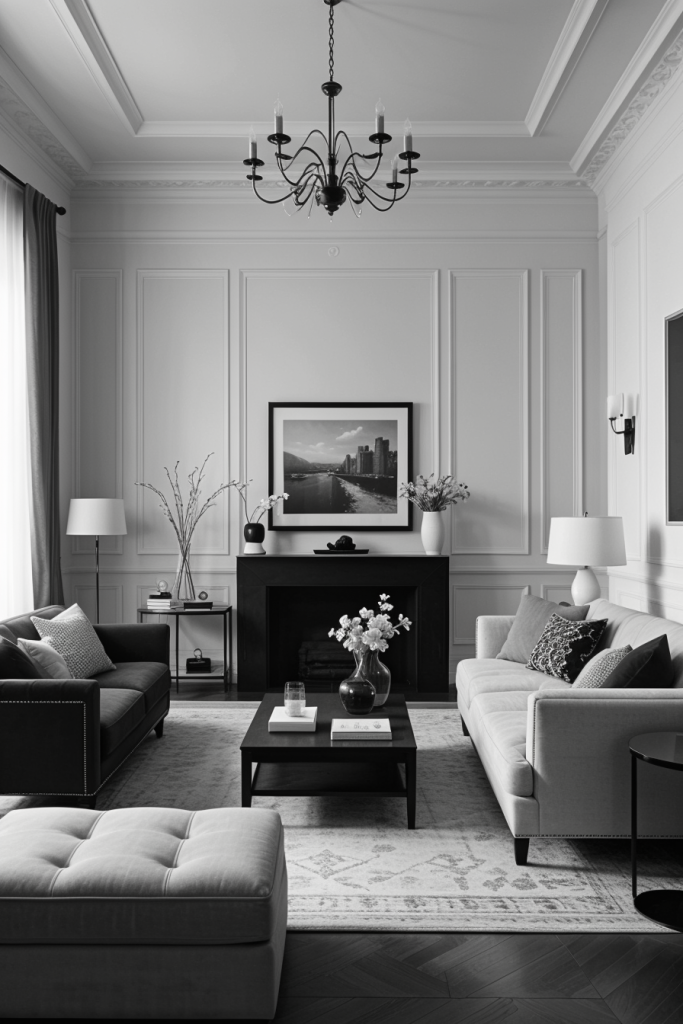 Bold Contrasts And Elegant Lines: 63 Inspiring Black And White Living Room Ideas