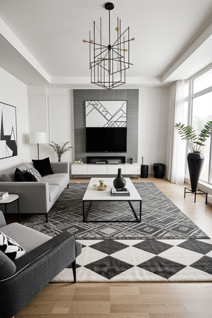 Bold Contrasts And Elegant Lines: 63 Inspiring Black And White Living Room Ideas