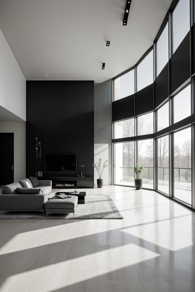 Bold Contrasts And Elegant Lines: 63 Inspiring Black And White Living Room Ideas