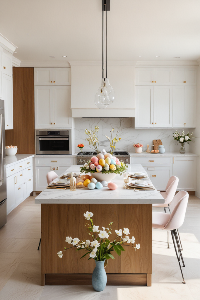 Chic And Bold: 65 Easter Kitchen Island Decor 2025 Inspirations