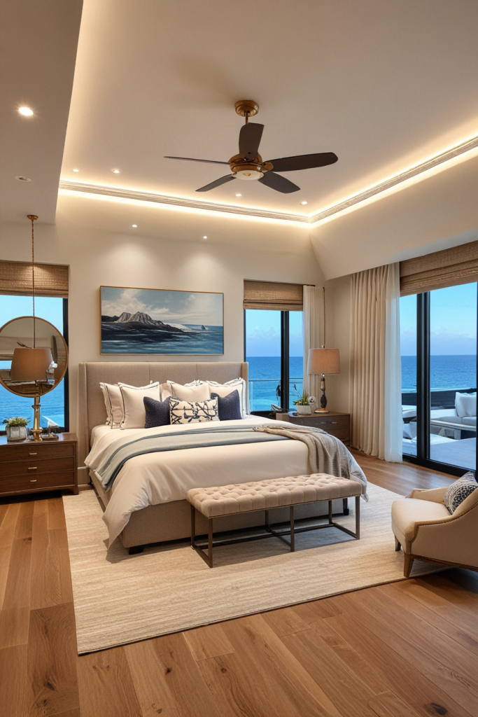 Marine Modernity: 64 Designer Coastal Bedrooms That Evoke Ocean Dreams