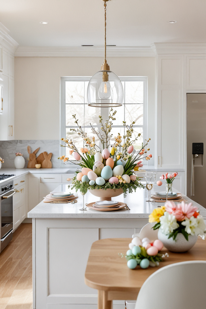 Chic And Bold: 65 Easter Kitchen Island Decor 2025 Inspirations