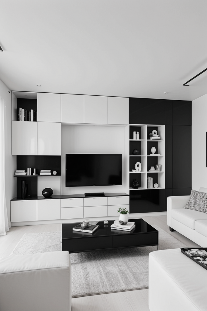 Bold Contrasts And Elegant Lines: 63 Inspiring Black And White Living Room Ideas