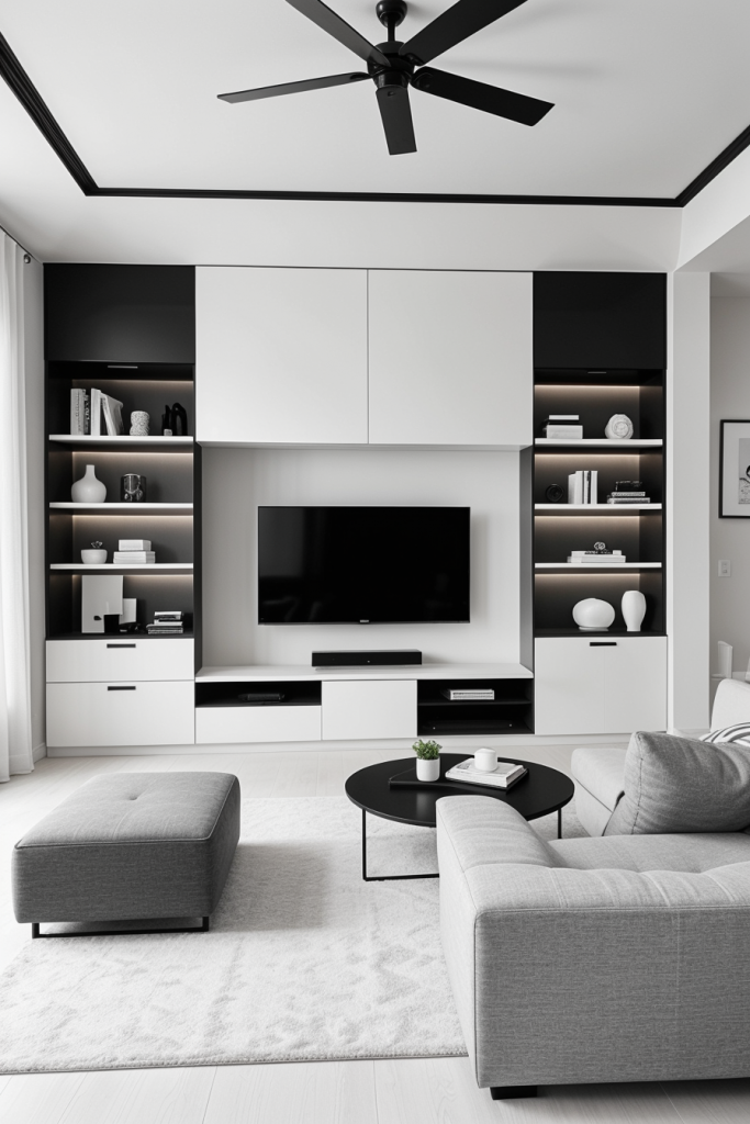 Bold Contrasts And Elegant Lines: 63 Inspiring Black And White Living Room Ideas