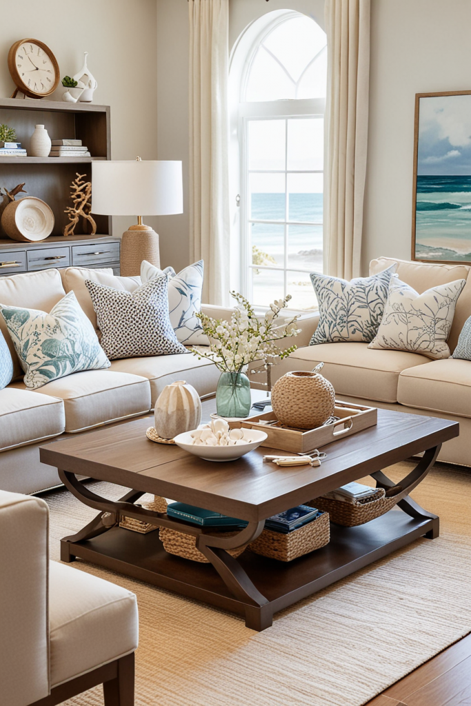 Sea Breeze Sophistication: 67 Modern Living Rooms In Coastal Style 2025