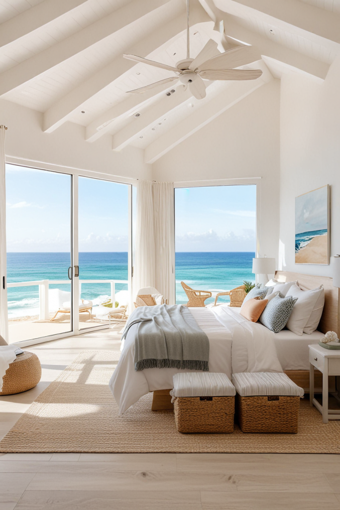 Marine Modernity: 64 Designer Coastal Bedrooms That Evoke Ocean Dreams