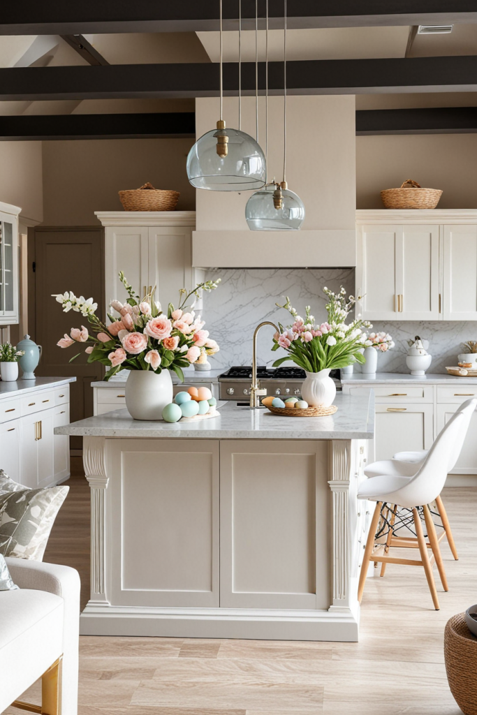 Chic And Bold: 65 Easter Kitchen Island Decor 2025 Inspirations