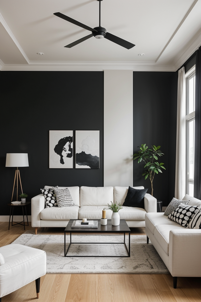 Bold Contrasts And Elegant Lines: 63 Inspiring Black And White Living Room Ideas