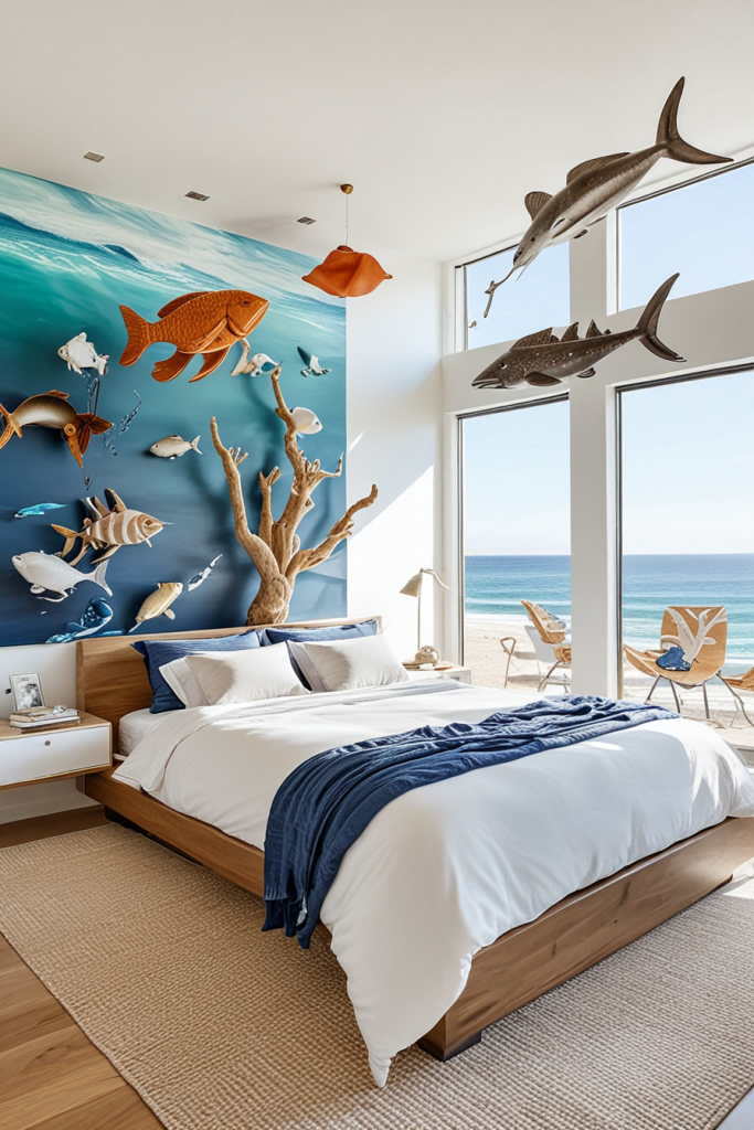 Marine Modernity: 64 Designer Coastal Bedrooms That Evoke Ocean Dreams