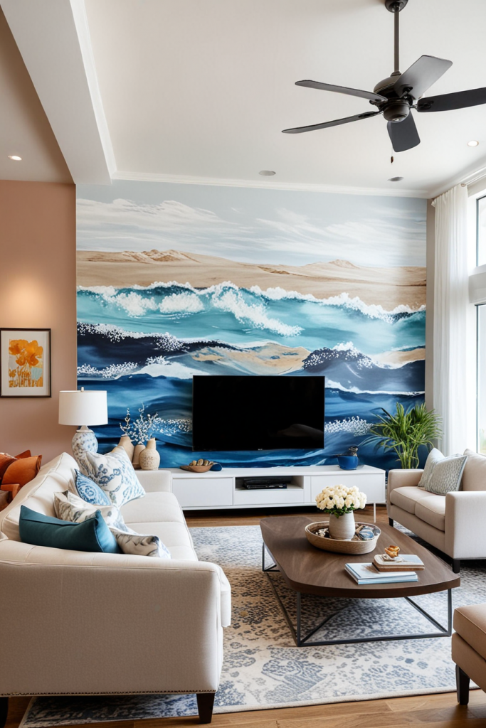 Sea Breeze Sophistication: 67 Modern Living Rooms In Coastal Style 2025