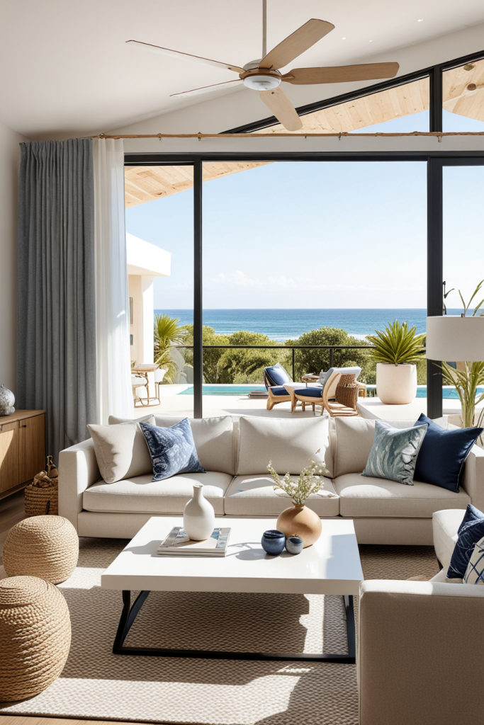 Sea Breeze Sophistication: 67 Modern Living Rooms In Coastal Style 2025