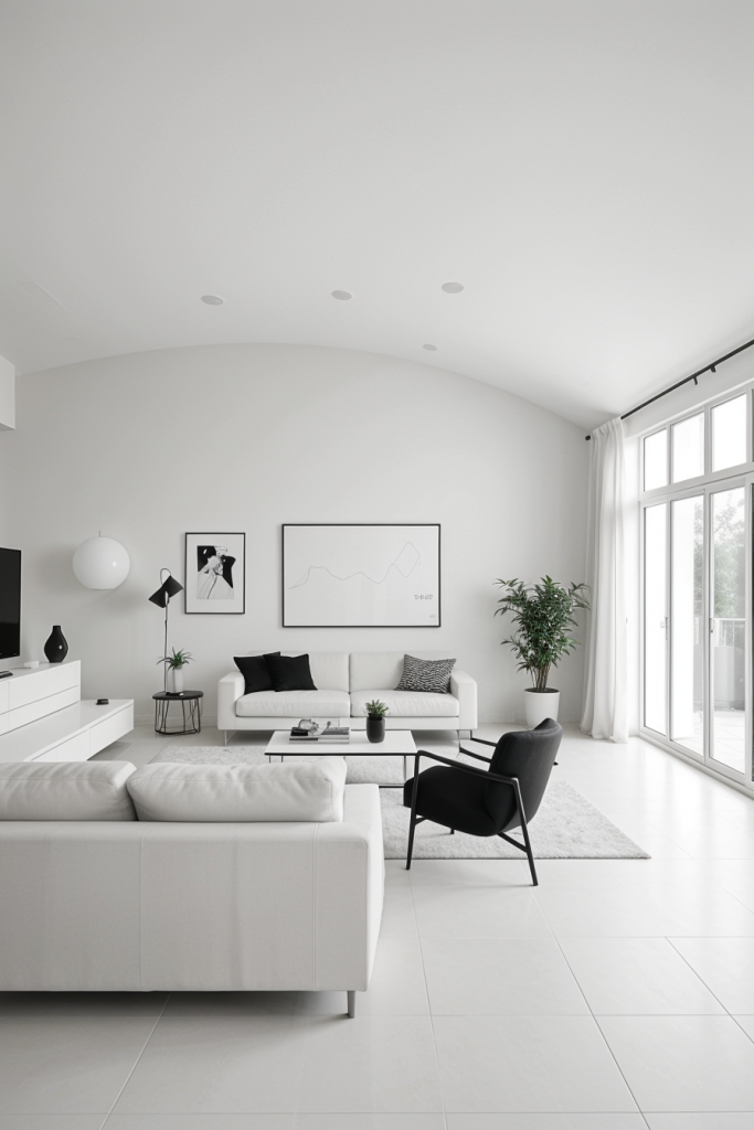 Bold Contrasts And Elegant Lines: 63 Inspiring Black And White Living Room Ideas