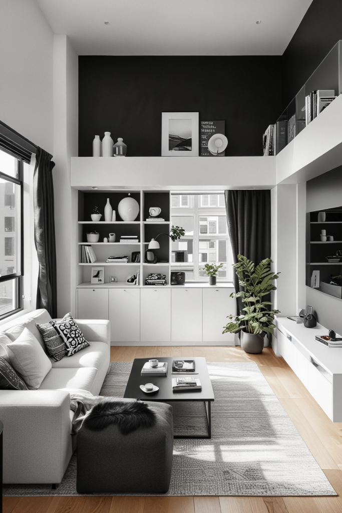 Bold Contrasts And Elegant Lines: 63 Inspiring Black And White Living Room Ideas