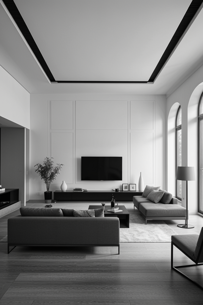 Bold Contrasts And Elegant Lines: 63 Inspiring Black And White Living Room Ideas