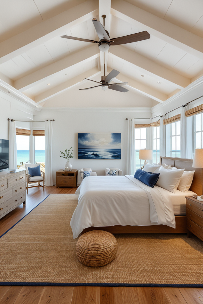 Marine Modernity: 64 Designer Coastal Bedrooms That Evoke Ocean Dreams