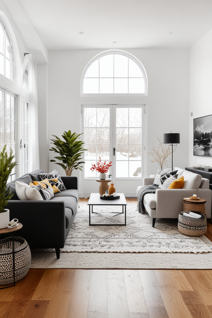 Bold Contrasts And Elegant Lines: 63 Inspiring Black And White Living Room Ideas