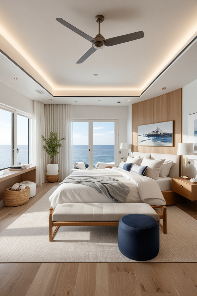 Marine Modernity: 64 Designer Coastal Bedrooms That Evoke Ocean Dreams