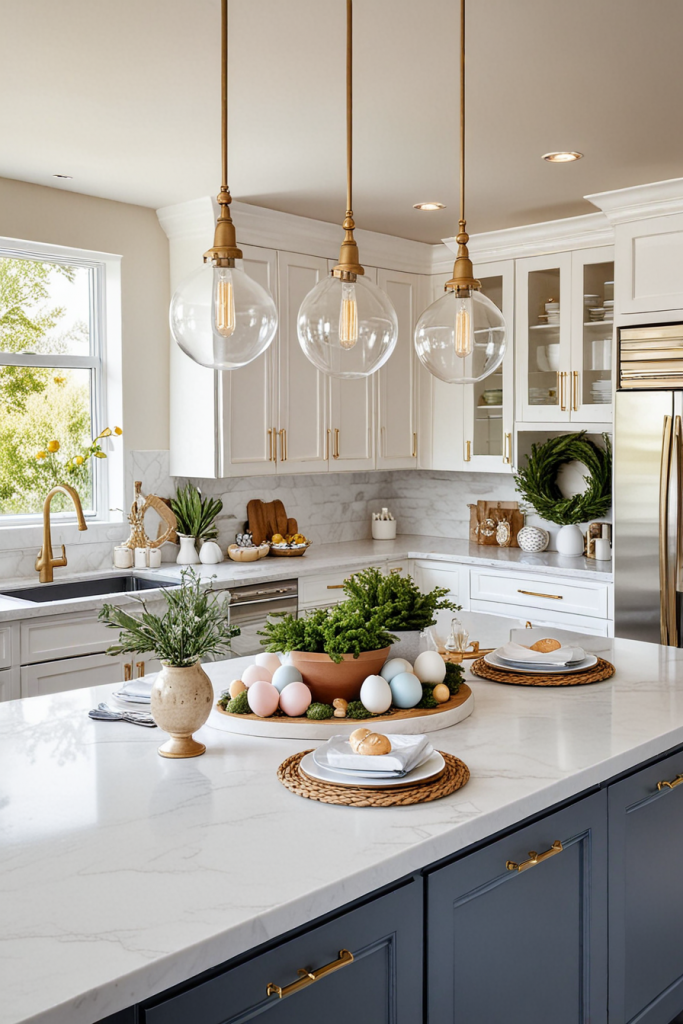 Chic And Bold: 65 Easter Kitchen Island Decor 2025 Inspirations