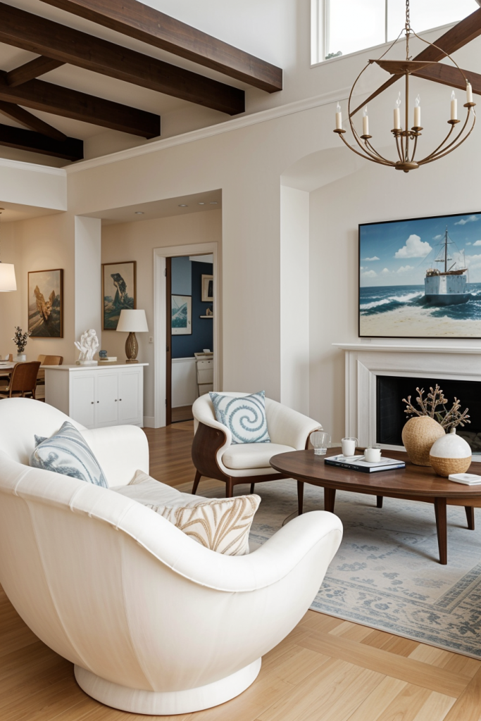 Sea Breeze Sophistication: 67 Modern Living Rooms In Coastal Style 2025