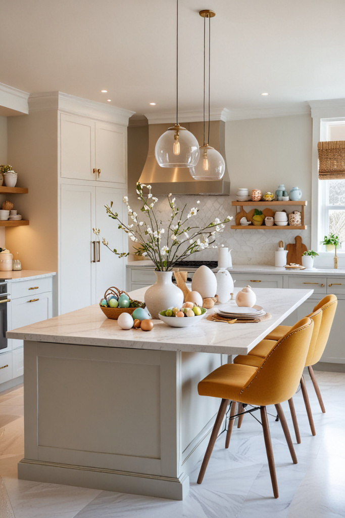 Chic And Bold: 65 Easter Kitchen Island Decor 2025 Inspirations