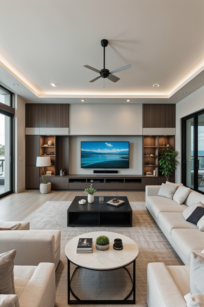 Sea Breeze Sophistication: 67 Modern Living Rooms In Coastal Style 2025