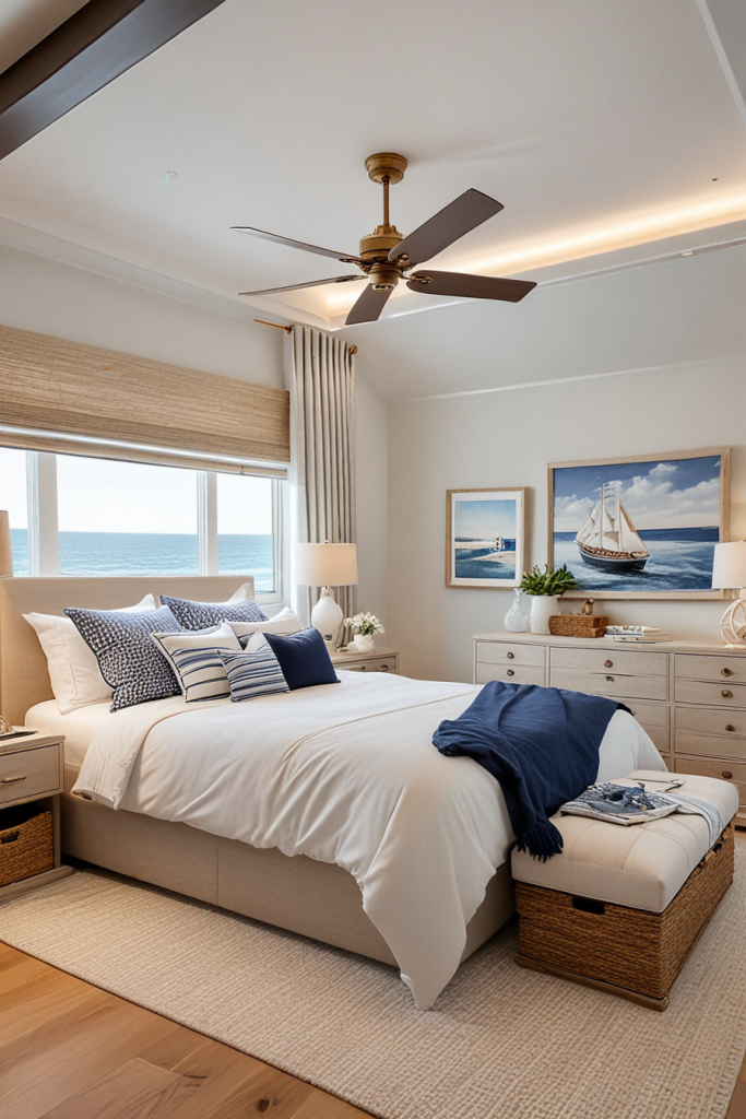 Marine Modernity: 64 Designer Coastal Bedrooms That Evoke Ocean Dreams