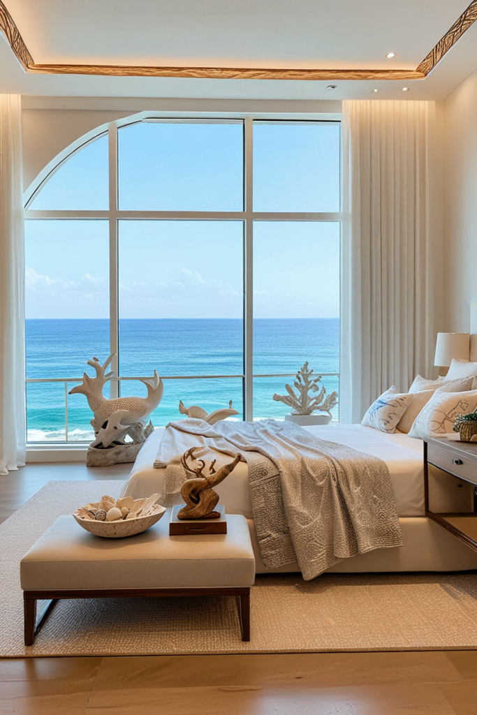 Marine Modernity: 64 Designer Coastal Bedrooms That Evoke Ocean Dreams