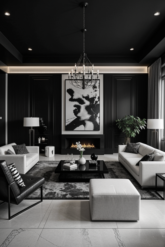 Bold Contrasts And Elegant Lines: 63 Inspiring Black And White Living Room Ideas