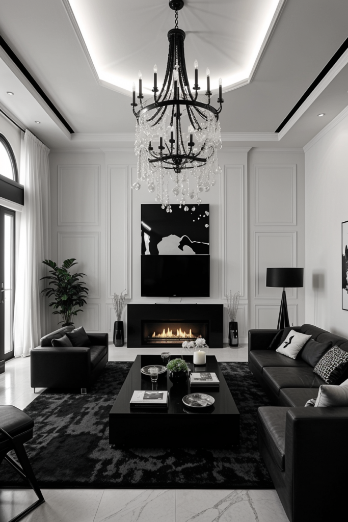 Bold Contrasts And Elegant Lines: 63 Inspiring Black And White Living Room Ideas