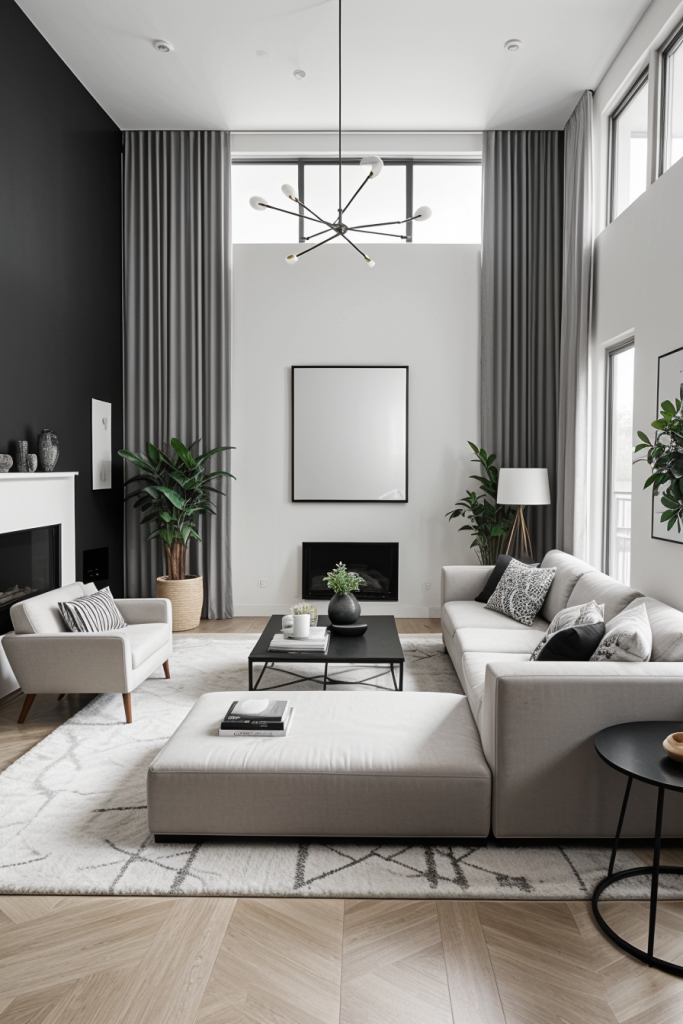 Bold Contrasts And Elegant Lines: 63 Inspiring Black And White Living Room Ideas