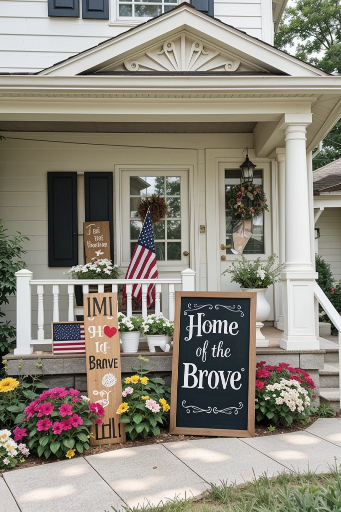 Fireworks For The Front Yard: 60 Jaw-Dropping 4th Of July Home Exterior Ideas