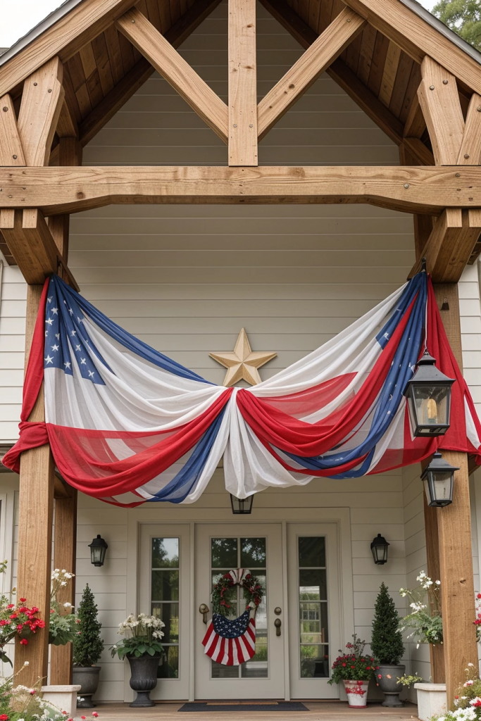 Patriotism With a Twist: 65 Unexpectedly Elegant 4th of July Farmhouse Exterior Inspirations