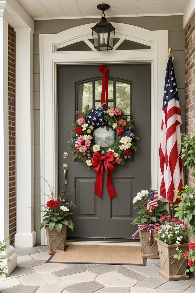 Patriotism With a Twist: 65 Unexpectedly Elegant 4th of July Farmhouse Exterior Inspirations