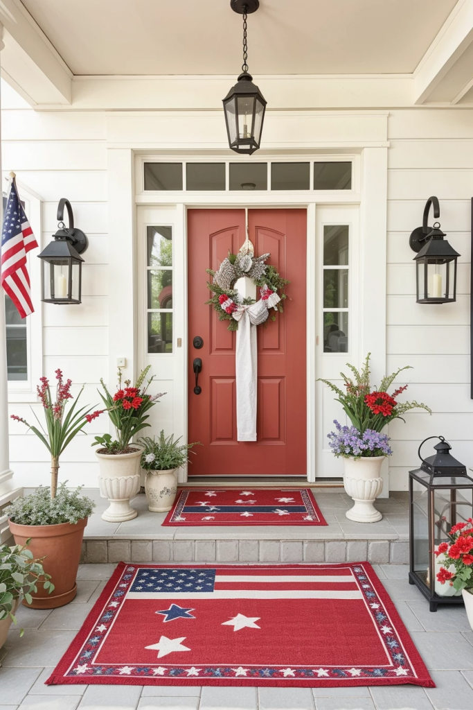 Patriotism With a Twist: 65 Unexpectedly Elegant 4th of July Farmhouse Exterior Inspirations
