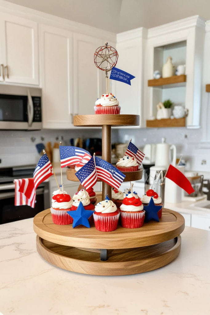 Fireworks At The Heart Of The Home: 63 Festive Kitchen Island Decorations For Independence Day