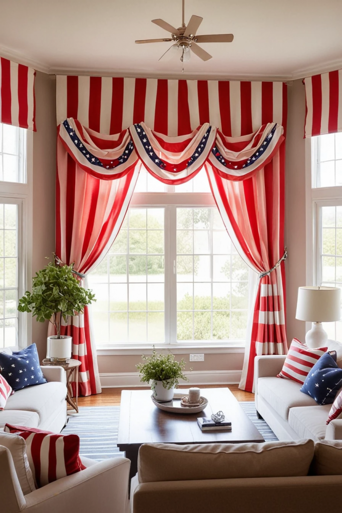 Living Loud in Liberty: 61 Unconventional Americana Decor Ideas for the 4th of July Living Room