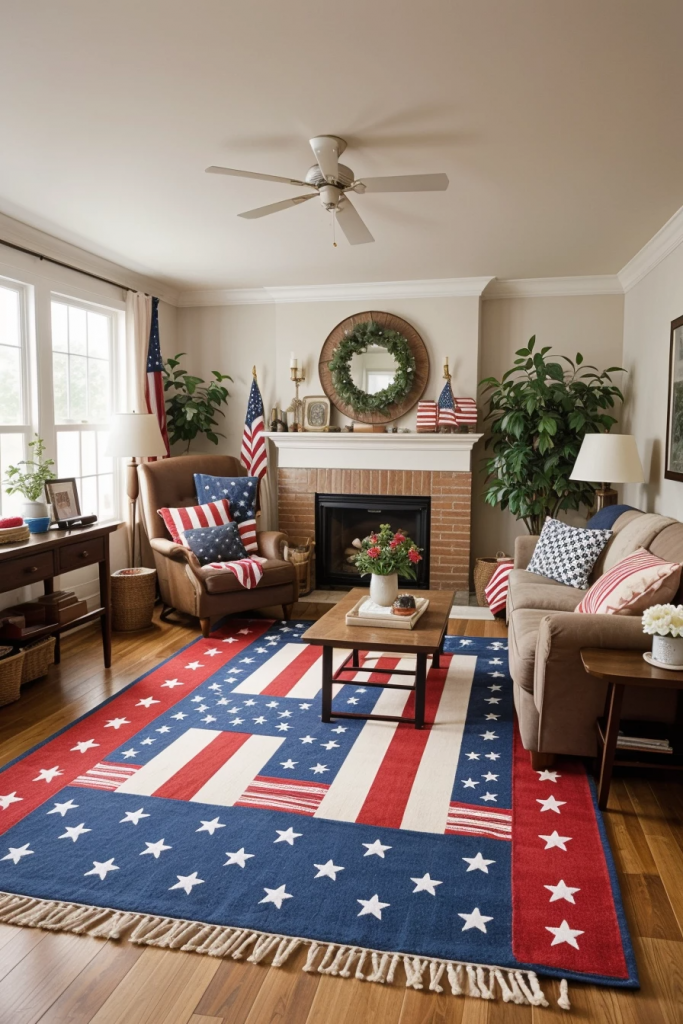 Living Loud in Liberty: 61 Unconventional Americana Decor Ideas for the 4th of July Living Room