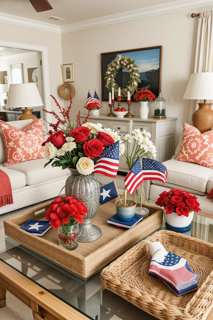Red, White, And Beachy: 63 Breezy Coastal Living Rooms Decked For The Fourth